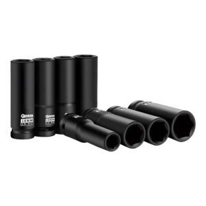 1/2" CR-MO 6 Köşe Uzun Havalı Lokma Takımı