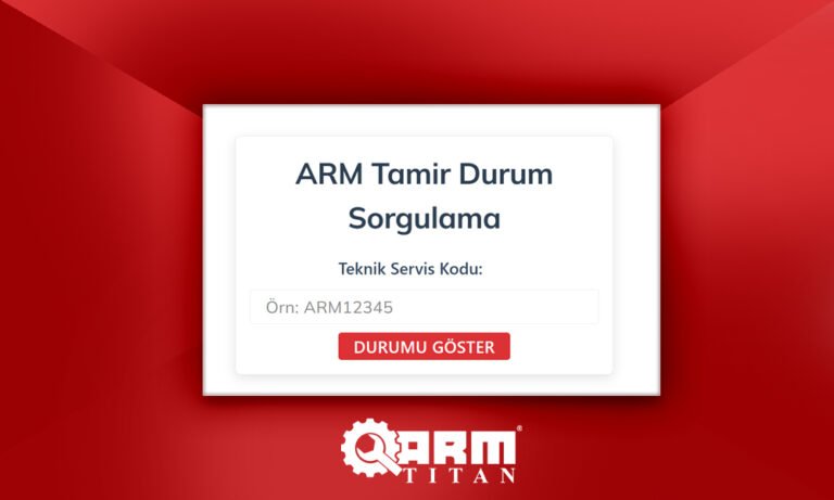ARM Tamir Takip Ekranı